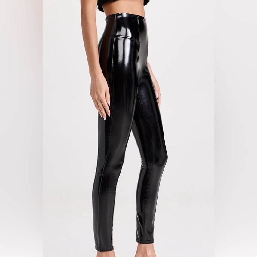 Spanx Black Leggings HighShine Sleek Fit